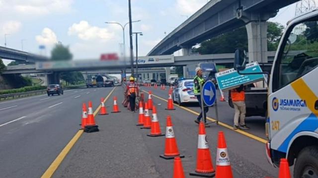 Contraflow di Tol Jakarta-Cikampek KM 47 hingga 66 Dihentikan Jumat Siang 3 April 2026