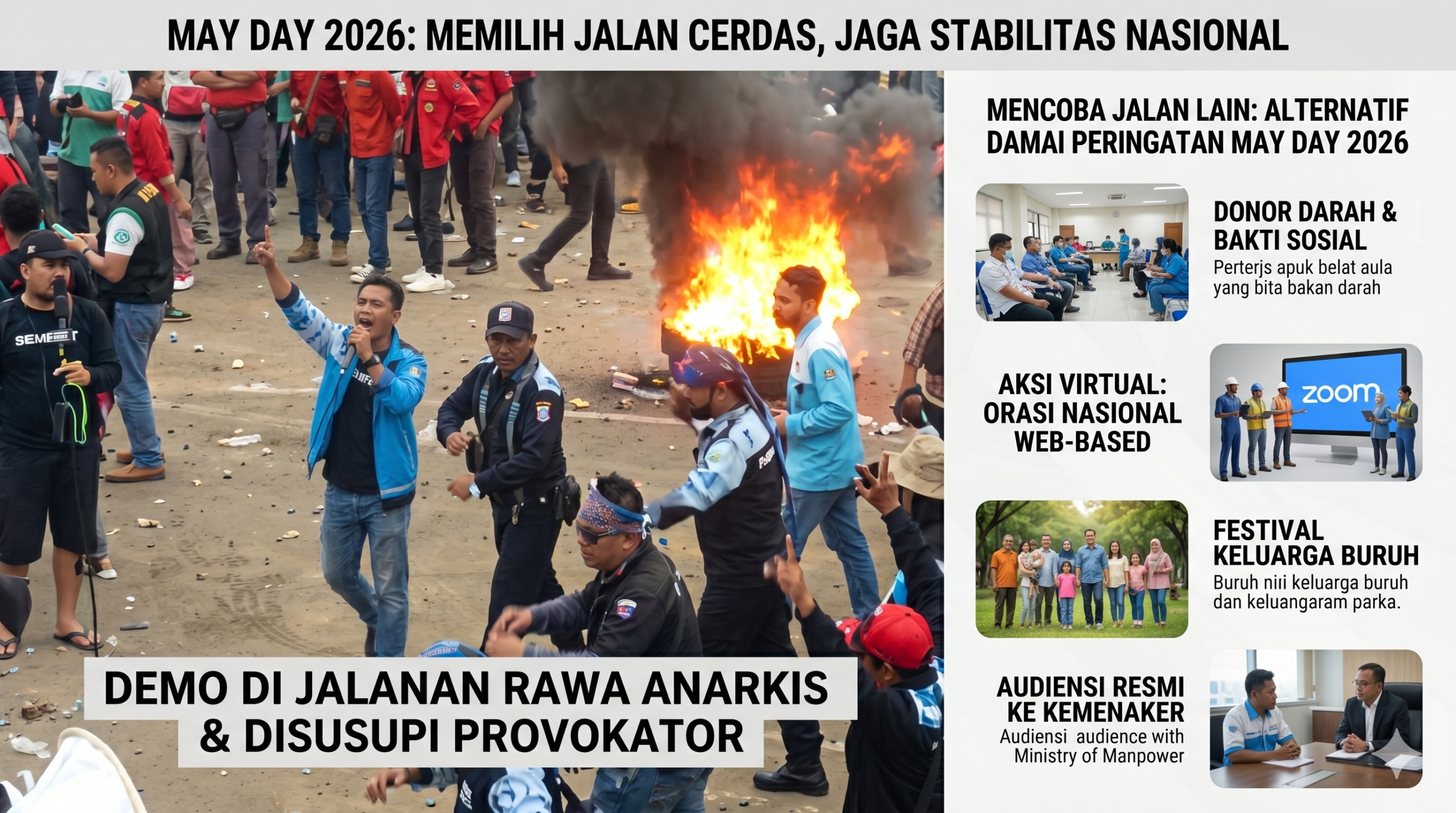 Menuju May Day 2026: Buruh Indonesia Serukan Transformasi Perjuangan Melalui Aksi Digital dan Kegiatan Sosial