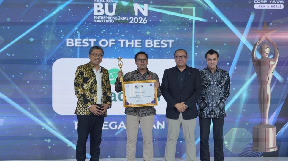 Pegadaian Sabet Penghargaan Tertinggi di BUMN Entrepreneurial Marketing Awards 2026