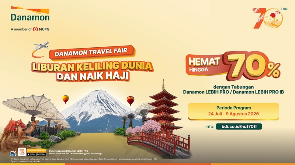 Danamon Rayakan Ulang Tahun ke-70 dengan Travel Fair dan Diskon Menarik