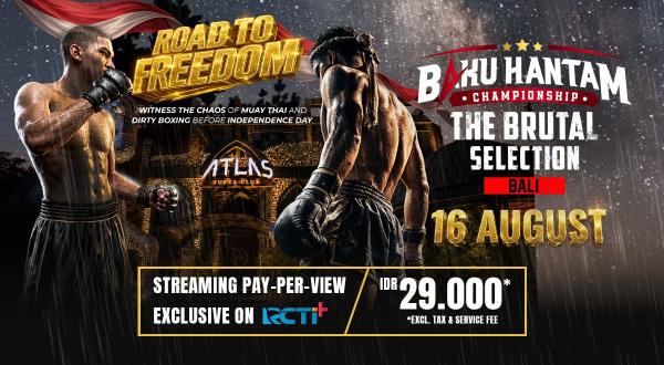 Pertandingan Memukau 'Road to Freedom' Hadirkan Muay Thai dan Dirty Boxing di Bali